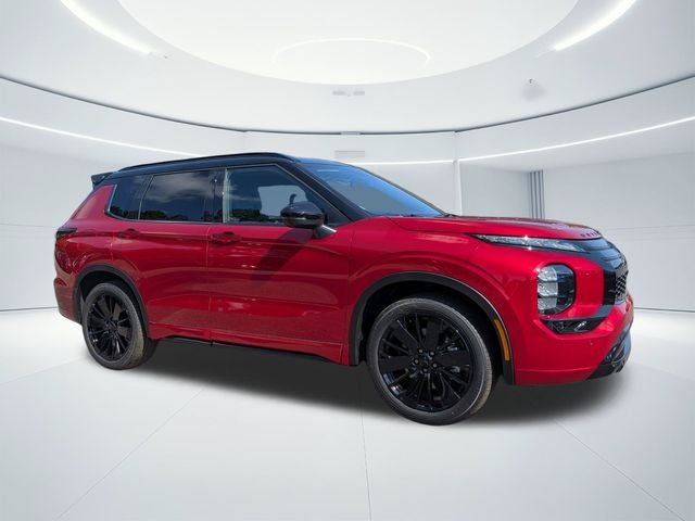 2026 Mitsubishi Outlander Black Edition in Red — front three-quarter view
