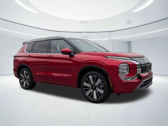 2026 Mitsubishi Outlander Base in Red — front three-quarter view